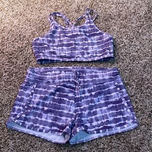 Athleta bikini and shorts swim set